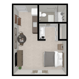 Oak (Assisted Living) floor plan