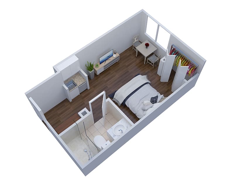The Essex Studio floor plan